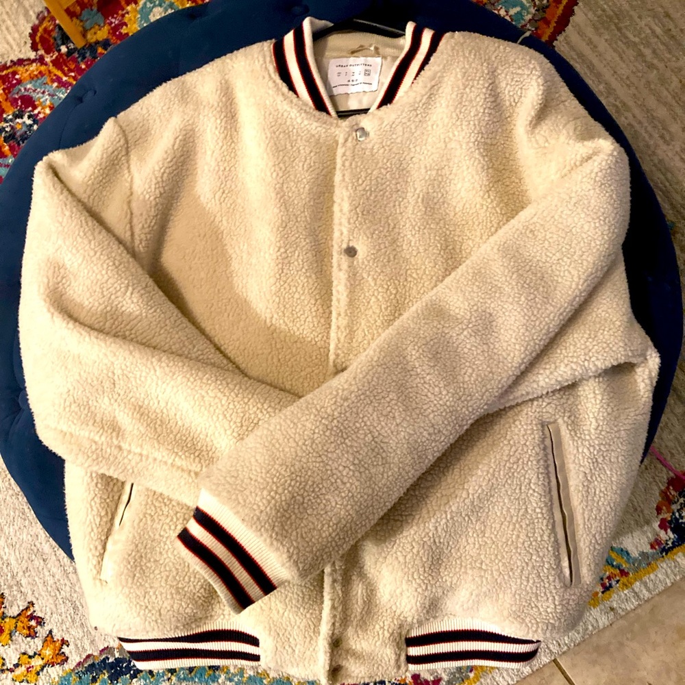 Urban Outfitters Sherpa Varsity Style Jacket